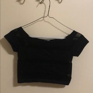 ⚫️Black Mesh Crop Top⚫️